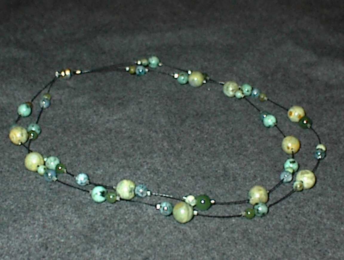 Jade Ryolite 2-Strand Necklace